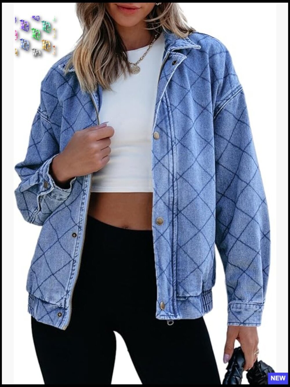 Oversized Denim Jacket Long Sleeve Button Down Shacket Coat Spring Fall